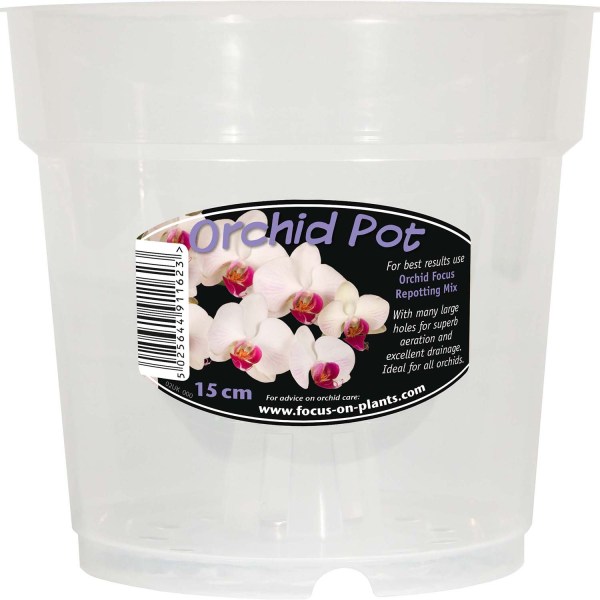 Clear orchid pot 15 cm